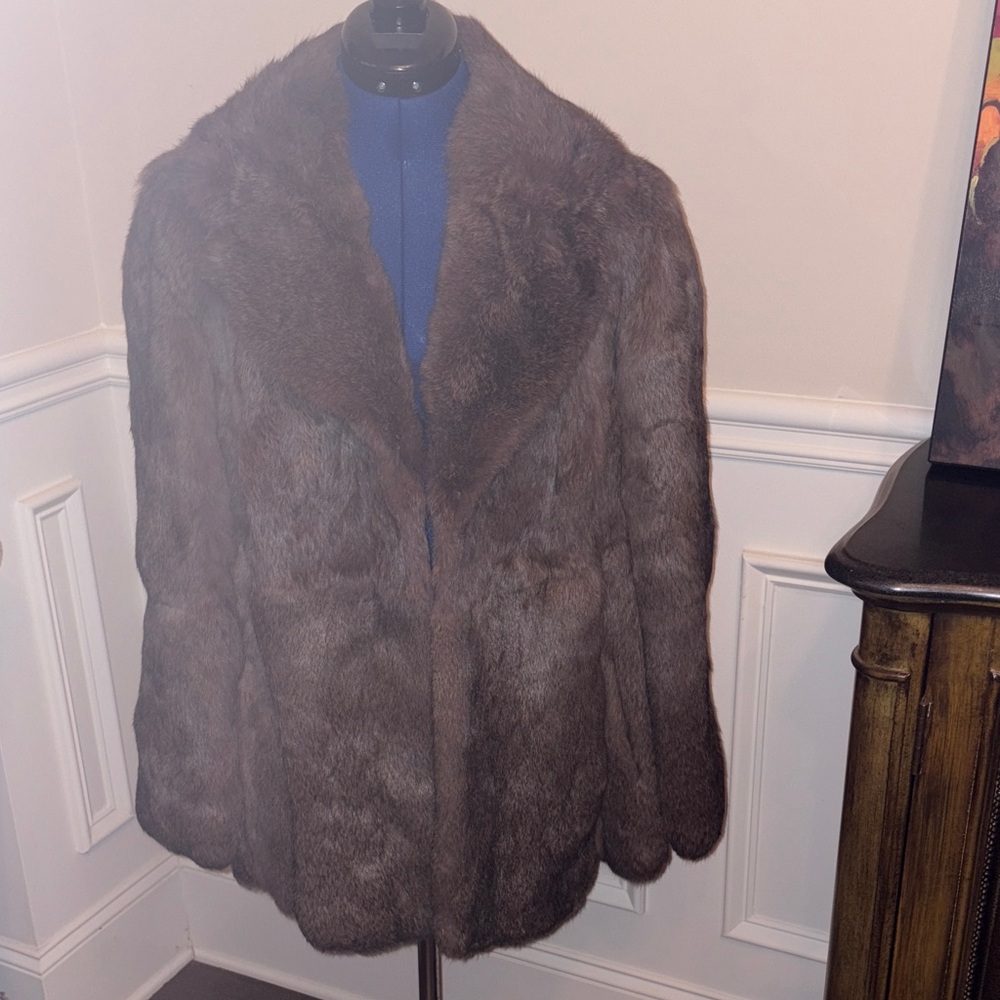 Elegant Brown Fur Coat